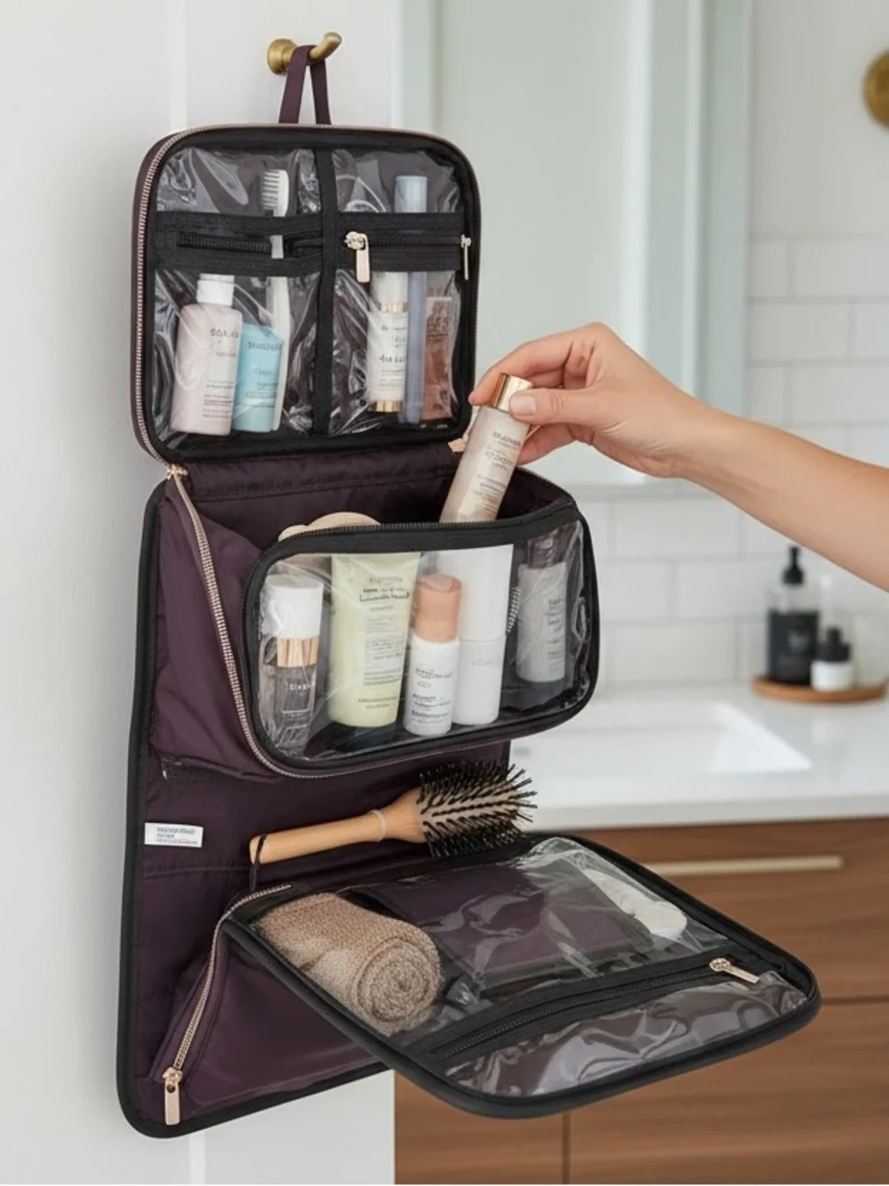 Sophia Joy hanging cosmetics bag